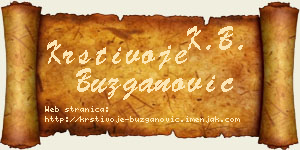 Krstivoje Buzganović vizit kartica